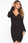 Yeah Whatever Mini Dress - Black