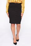 Rise And Shine Pencil Skirt - Black
