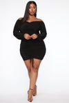 Fit Your Needs Mini Dress - Black