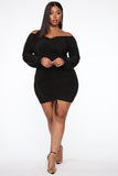 Fit Your Needs Mini Dress - Black