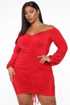 Fit Your Needs Mini Dress - Red
