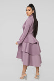 Always Be There Scuba Mini Dress - Mauve