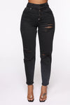 So Vintage High Rise Boyfriend Jean - Black