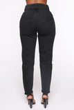 So Vintage High Rise Boyfriend Jean - Black