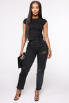 So Vintage High Rise Boyfriend Jean - Black