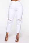The Mixer Raw Hem Jeans - White