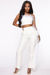 Not My Only One Pants - White
