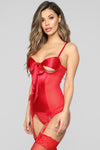 Unwrap My Love 2 Piece Chemise Set - Red