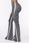 Boho Babe Flare Pant - Black/White