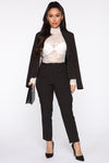 Just Enough Time Cropped Trouser - Black