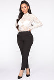 Just Enough Time Cropped Trouser - Black