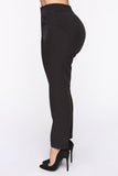 Just Enough Time Cropped Trouser - Black