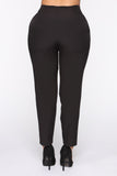 Just Enough Time Cropped Trouser - Black