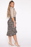 Leopard Babe Skirt - Black/combo