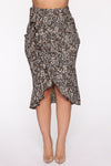 Leopard Babe Skirt - Black/combo