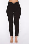 She's A Professional Belted Trouser Pant - Black