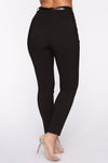 She's A Professional Belted Trouser Pant - Black