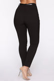 She's A Professional Belted Trouser Pant - Black