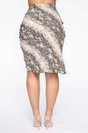 Serpent Queen Midi Skirt - Ivory/combo
