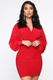 Set The Mood Mini Dress - Red