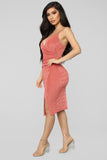 High Points Asymmetrical Dress - Marsala