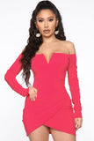 Show Down Mini Dress - Fuchsia