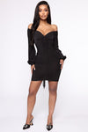 Fit Your Needs Mini Dress - Black