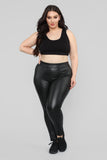 Liliana Faux Leather Leggings - Black