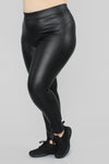 Liliana Faux Leather Leggings - Black