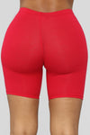 Natalee Biker Shorts - Red