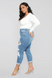 I Got It From My Mama Distressed Jeans - MediumBlueWash