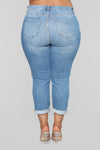 I Got It From My Mama Distressed Jeans - MediumBlueWash
