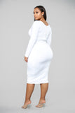 All These Simple Things Midi Dress - White