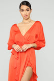 Sheer Attraction Maxi Dress - Orange
