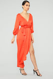 Sheer Attraction Maxi Dress - Orange