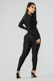 Jumpin' Into It Jumpsuit - Black