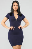 I'm Ready Polo Mini Dress - Navy