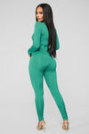 Baddest Babe Cut Out Jumpsuit - Jade
