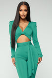 Baddest Babe Cut Out Jumpsuit - Jade