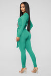 Baddest Babe Cut Out Jumpsuit - Jade