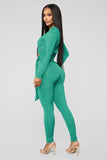 Baddest Babe Cut Out Jumpsuit - Jade