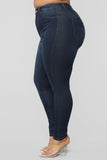 Classic High Waist Skinny Jeans - Dark Denim