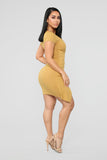 Eileen Wrap Dress - Mustard