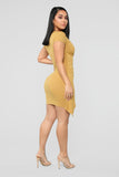 Eileen Wrap Dress - Mustard