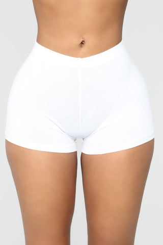 Plain Jane Mini Shorts - White