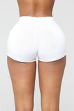 Plain Jane Mini Shorts - White
