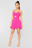 Without Your Kisses Dress - Fuchsia