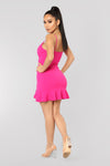 Without Your Kisses Dress - Fuchsia