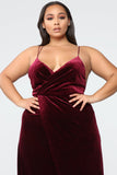 Wishful Thinking Dress - Burgundy
