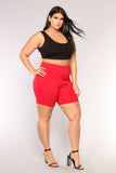 Classic Mini Biker Shorts - Red
